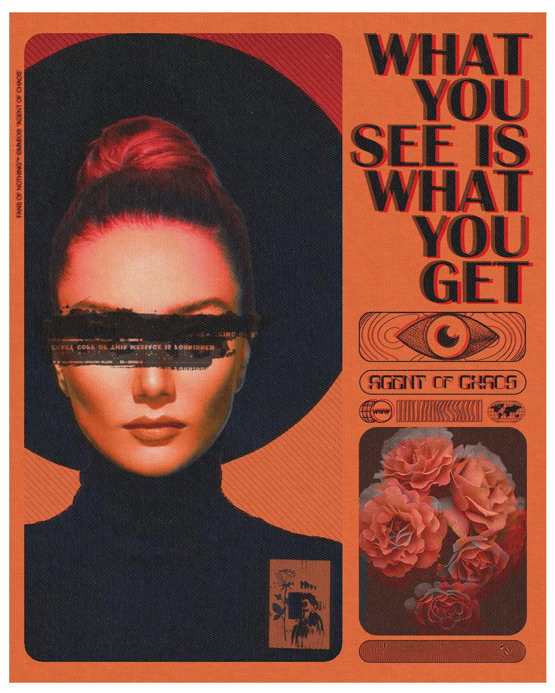 Agent of Chaos — What You See Is What You Get, digital poster by James Marshel