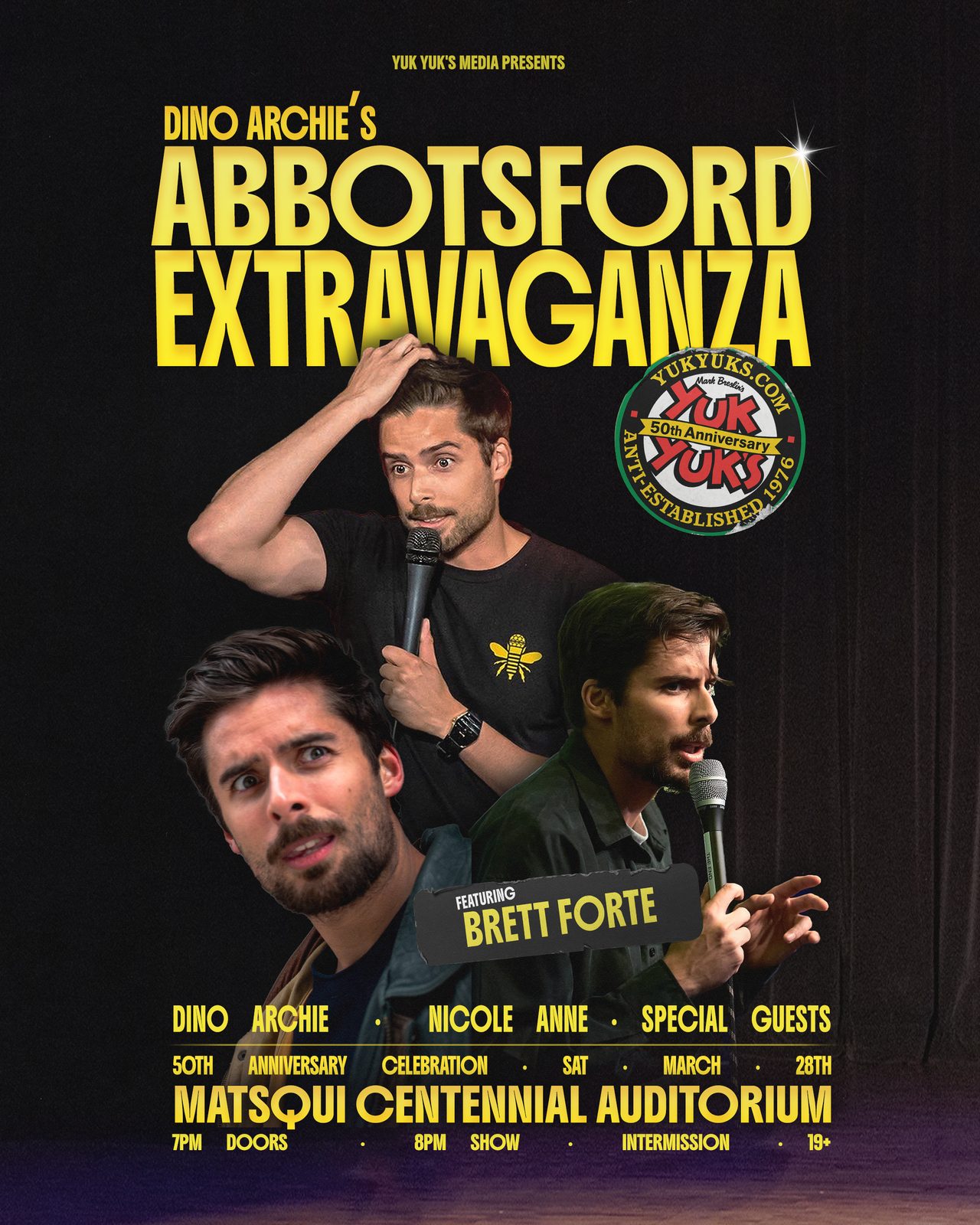 Dino Archie — Abbotsford Extravaganza poster featuring Brett Forte by James Marshel