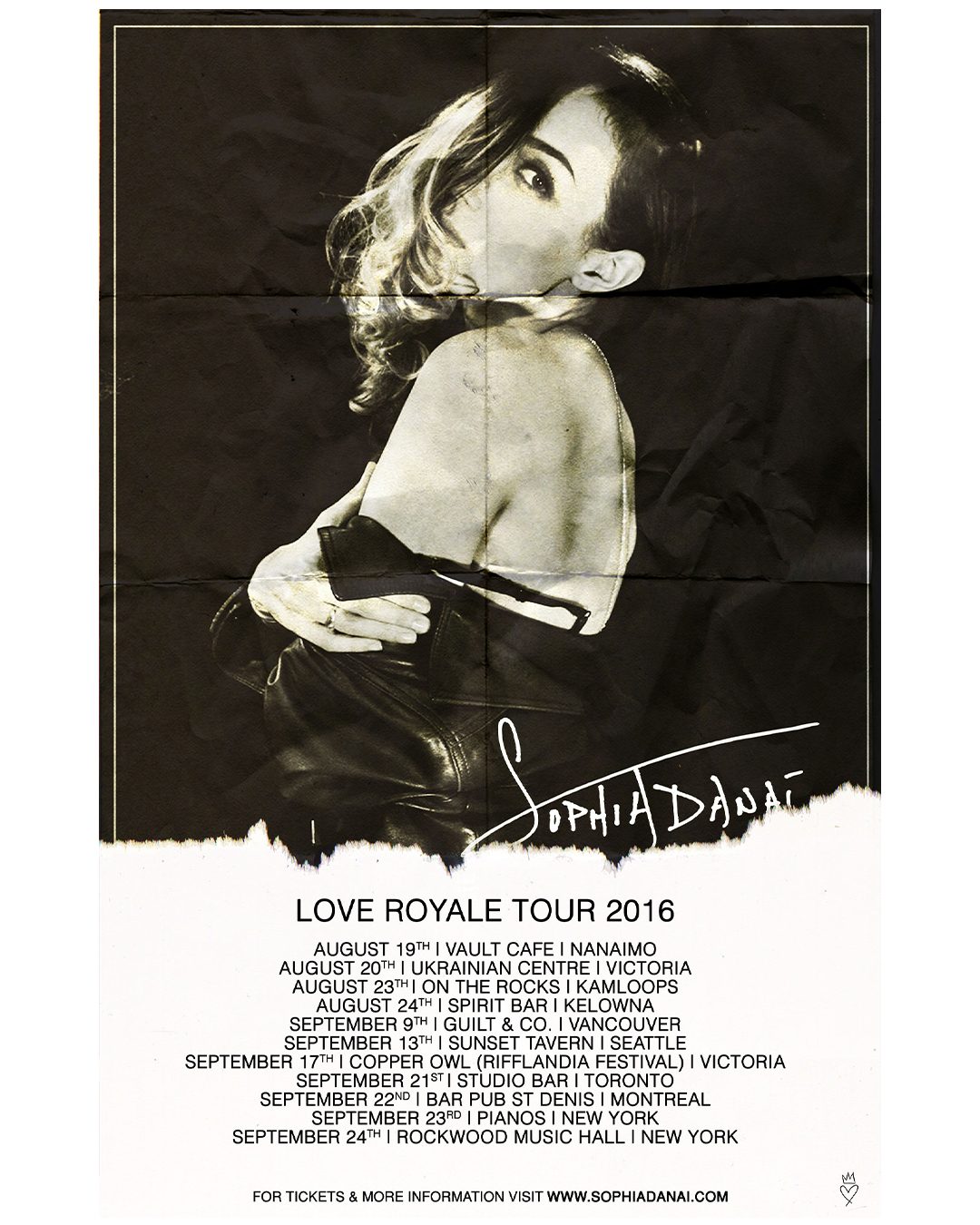 Sophia Danai — Love Royale Tour 2016 poster by James Marshel
